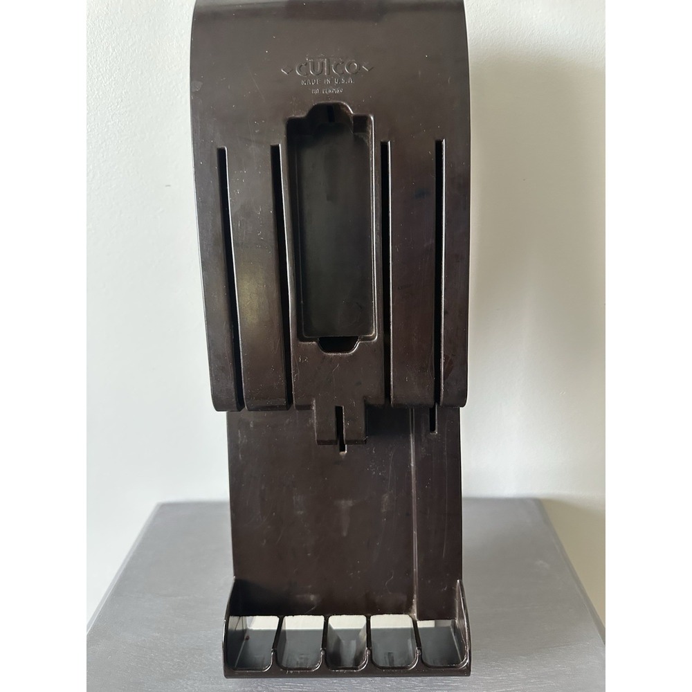 Cutco Brown Bakelite 6-Slot Knife Holder Vintage Wall-Mount‎ Rack or Drawer Tray